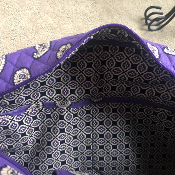 Vera Bradley Metropolitan Bag Simple Violet Purple Paisley, work bag, travel bag - Picture 3 of 15